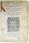 CLASSICS HORATIUS FLACCUS, QUINTUS. Omnia poemata. 1573